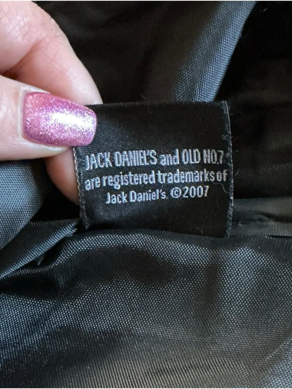 Jack Daniels Black Leather Messenger Satchel